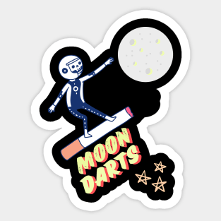 Moon darts Sticker